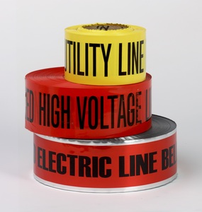 84146 3" X 1000 FOOT (5MIL) YELLOW DETECTABLE BURIAL TAPE - CAUTION BURIED ELECTRICAL LINE BELOW